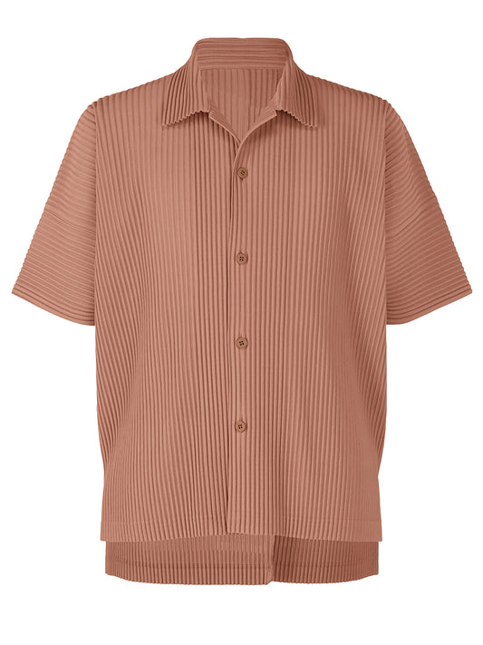 HOMME PLISSÉ ISSEY MIYAKE-pleated short-sleeve shirt-