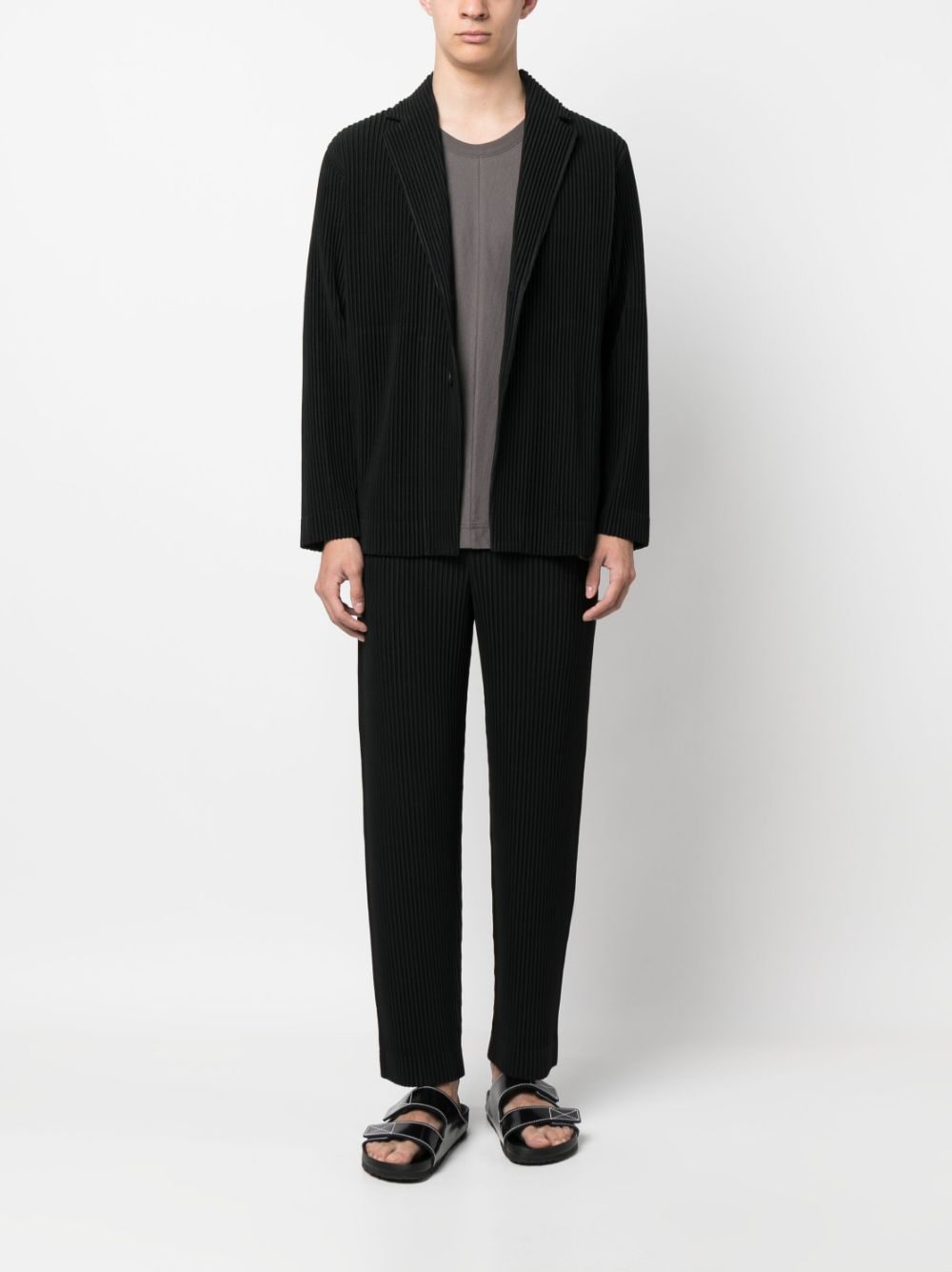 HOMME PLISSÉ ISSEY MIYAKE-Pleated Single-Breasted Jacket-