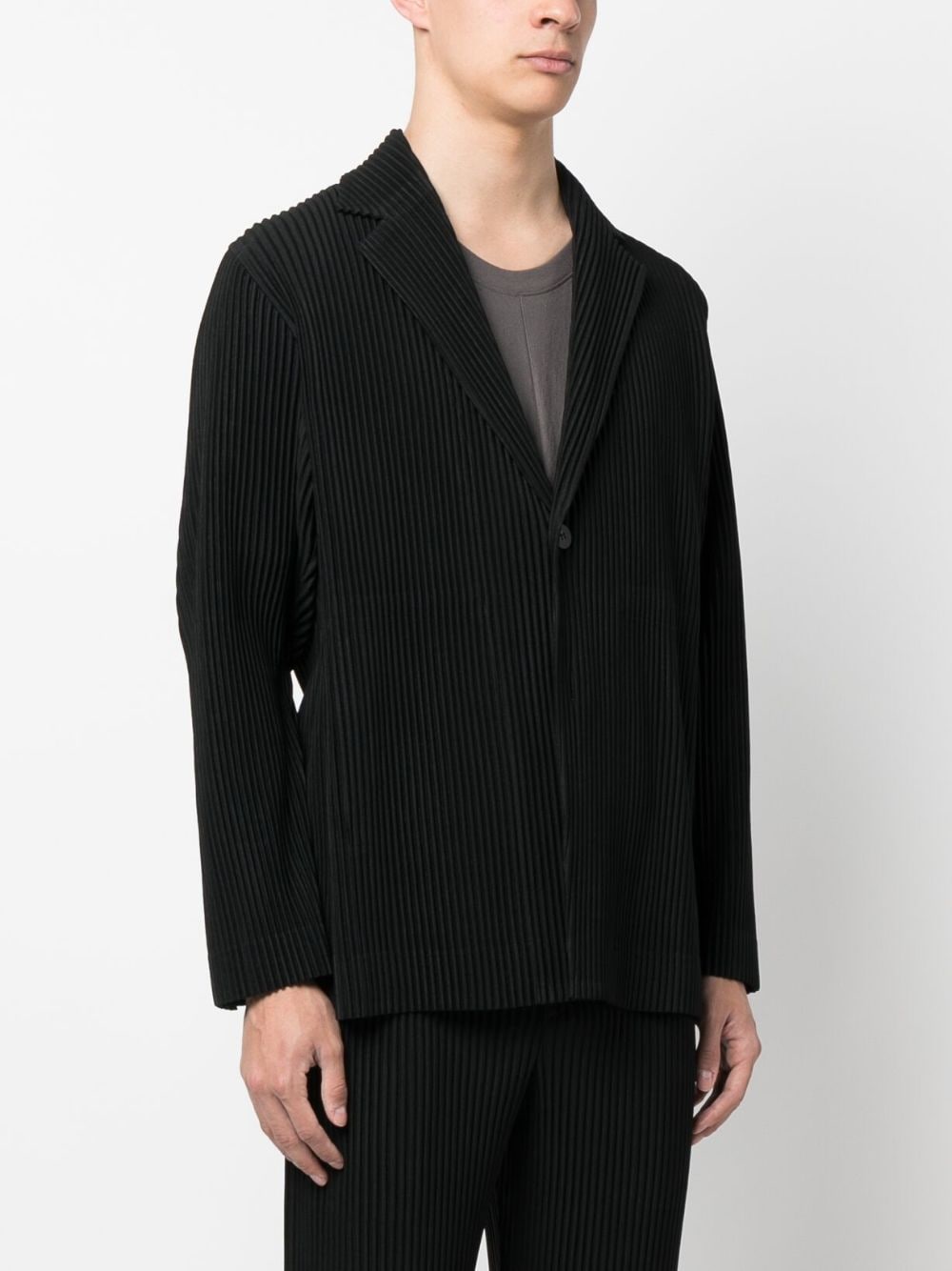 HOMME PLISSÉ ISSEY MIYAKE-Pleated Single-Breasted Jacket-