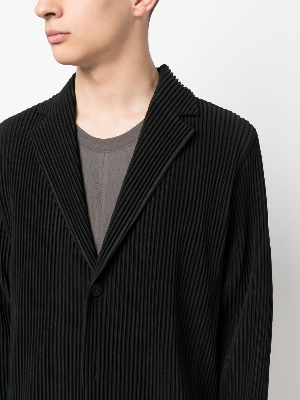 HOMME PLISSÉ ISSEY MIYAKE-Pleated Single-Breasted Jacket-