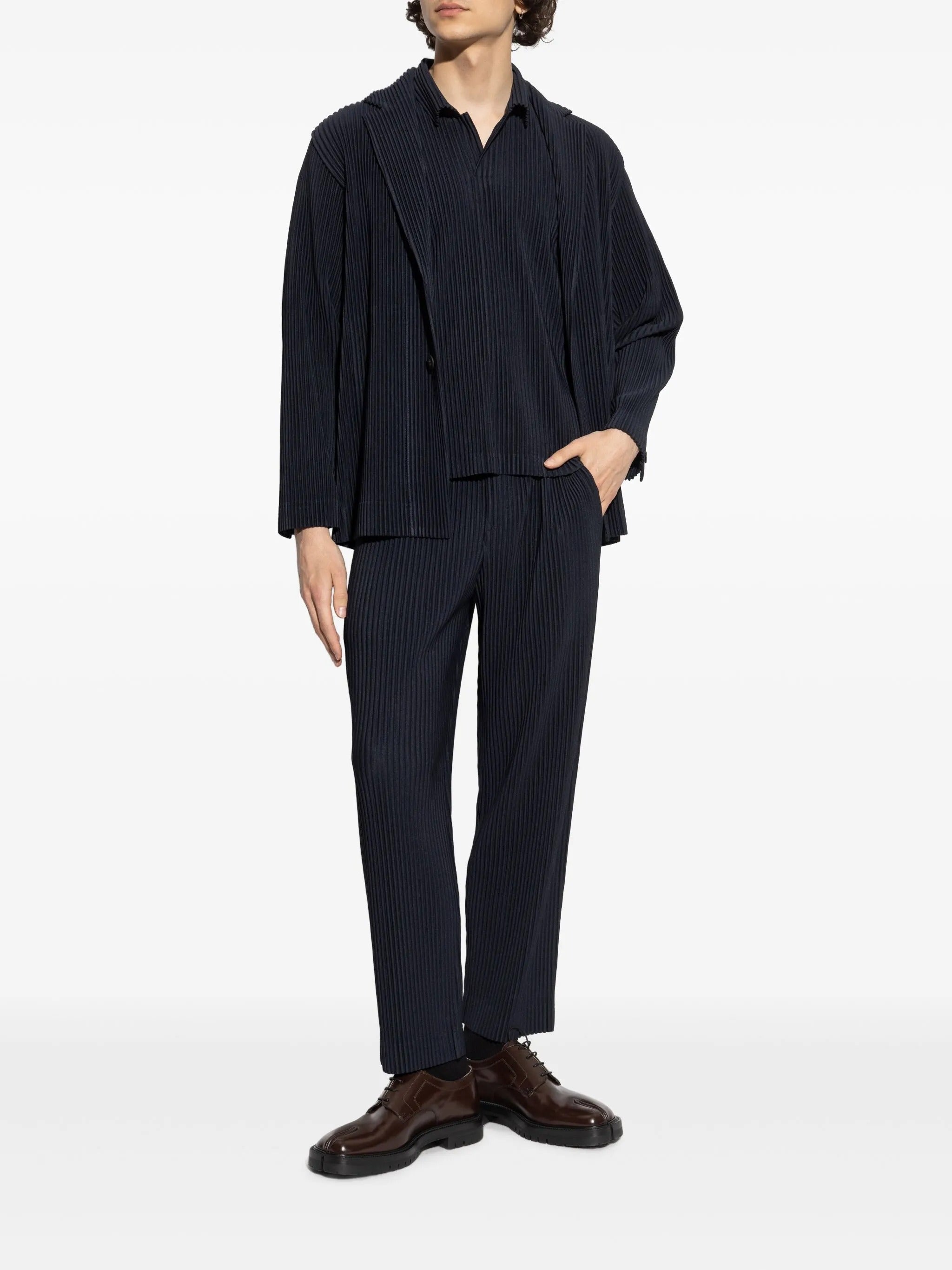 HOMME PLISSÉ ISSEY MIYAKE-pleated straight-leg trousers-HP57JF550