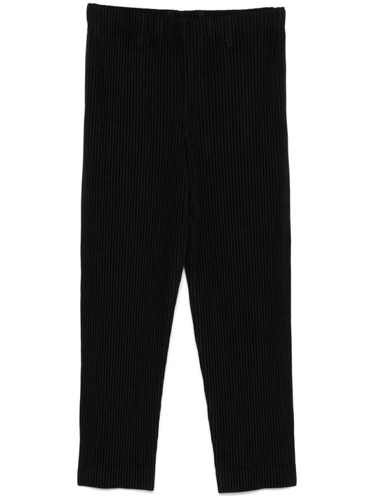 HOMME PLISSÉ ISSEY MIYAKE-plissé-effect trousers-