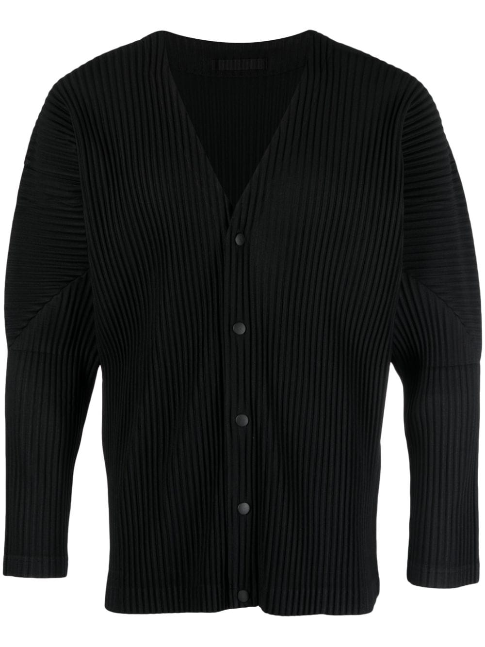 HOMME PLISSÉ ISSEY MIYAKE-Snap Front Pleated Cardigan-