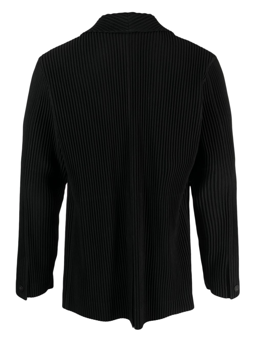 HOMME PLISSÉ ISSEY MIYAKE-V-Neck Single-Breasted Blazer-