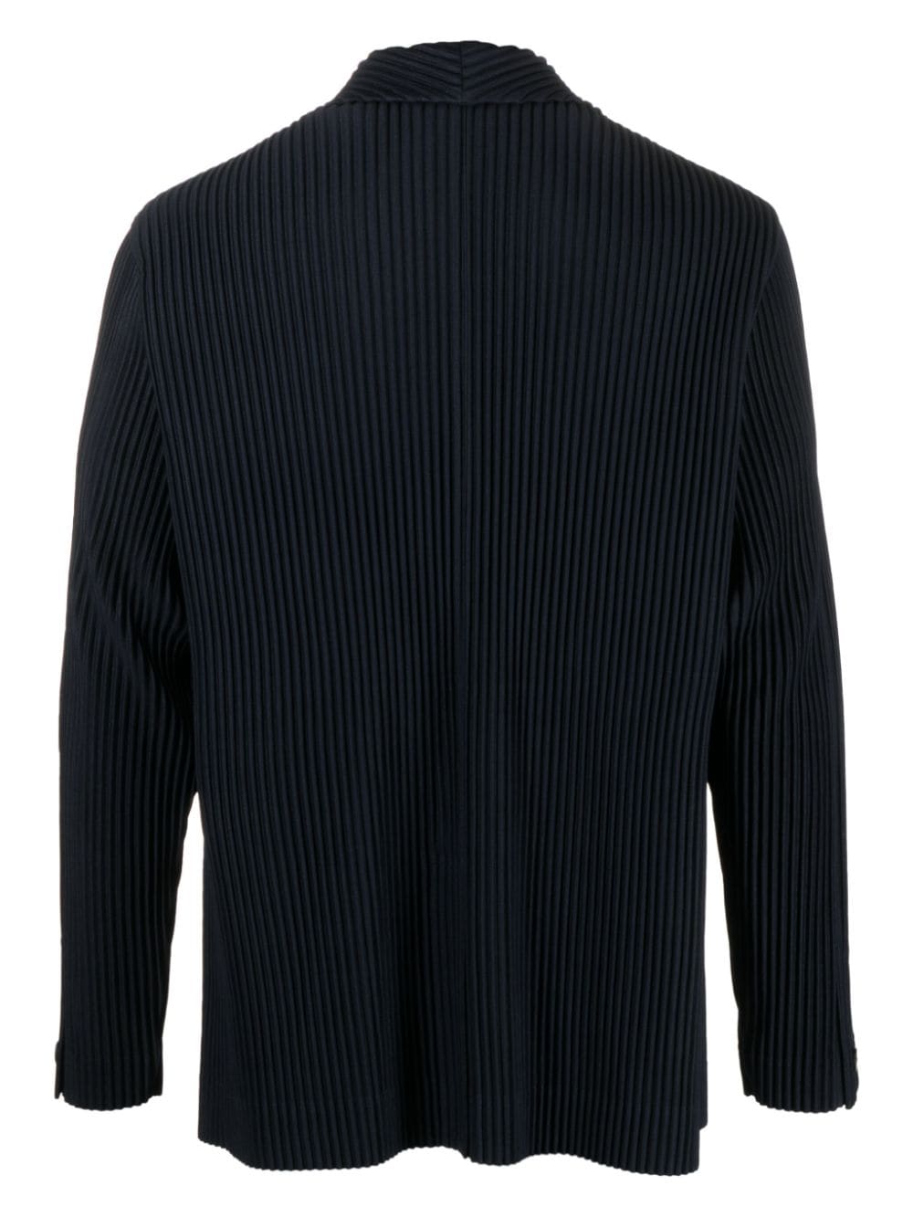 HOMME PLISSÉ ISSEY MIYAKE-V-Neck Single-Breasted Blazer-