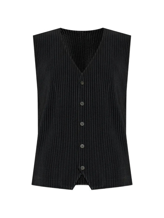 HOMME PLISSÉ ISSEY MIYAKE-V-neck vest-