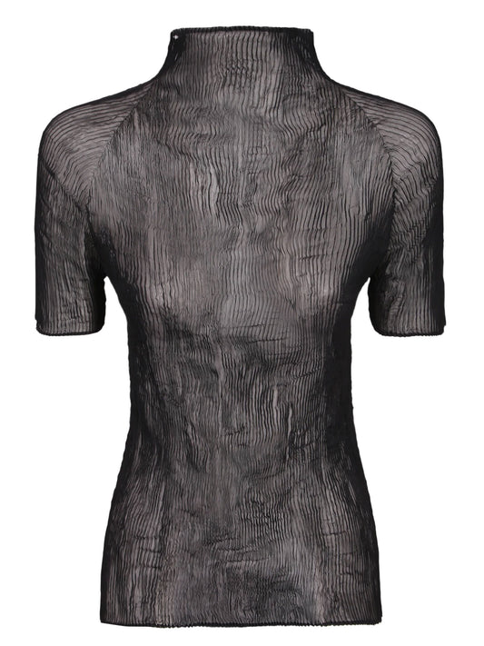 ISSEY MIYAKE-CHIFFON TWIST BK/WT-58-