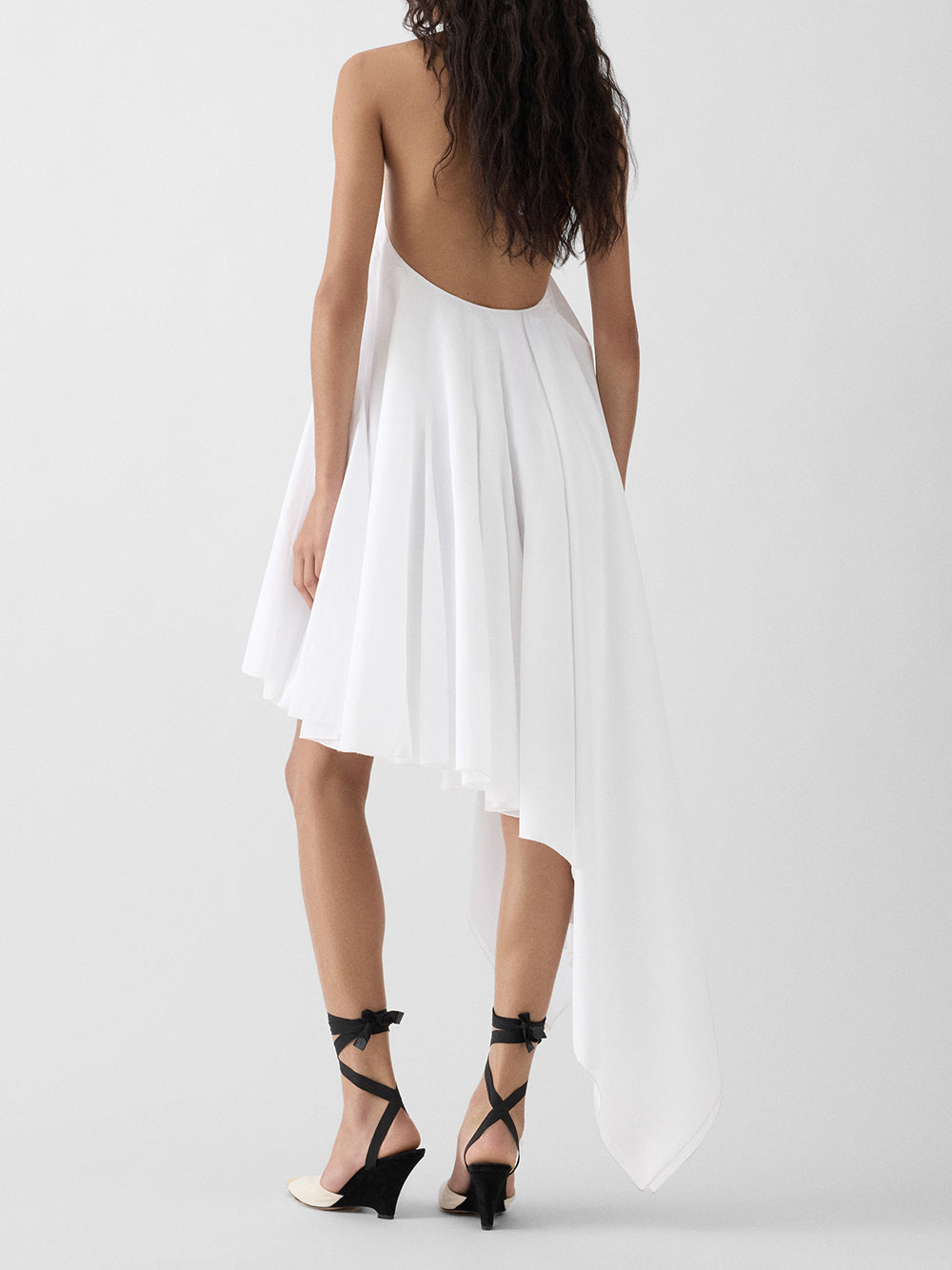 backless jacquemus dress Jacquemus + Open-Back Gathered Linen-Blend Mini Dress