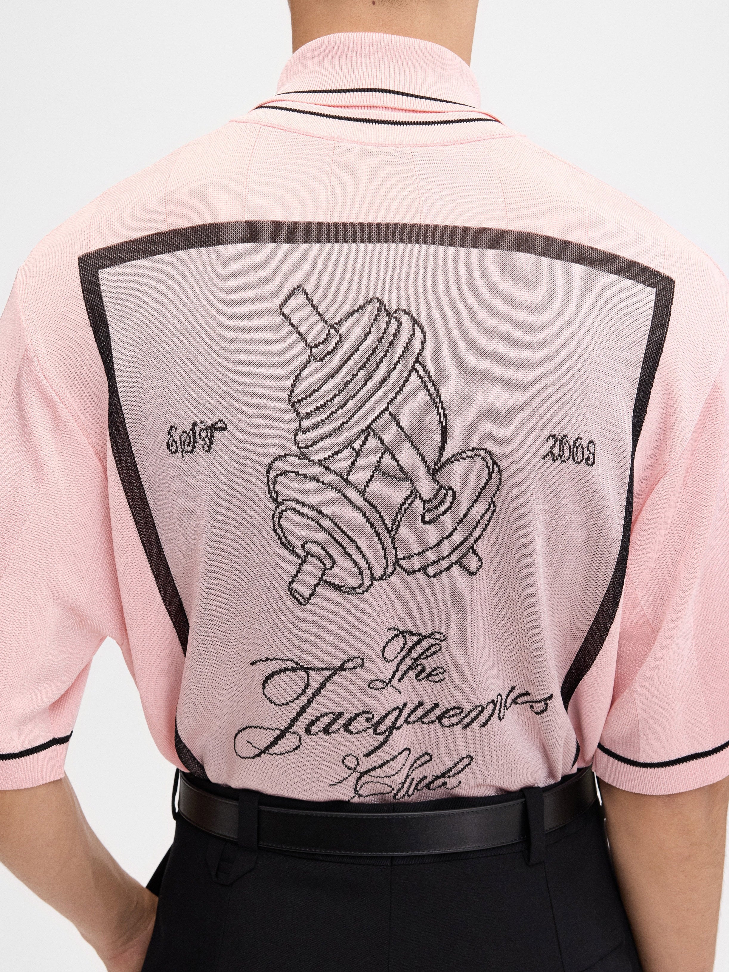JACQUEMUS ポロ Jacquemus Le Polo Neve Knitted Polo Shirt 