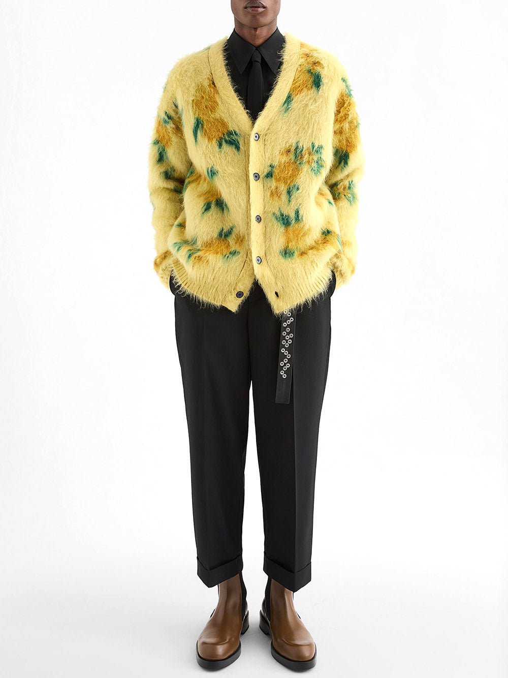 JIL SANDER-brushed-effect cardigan-