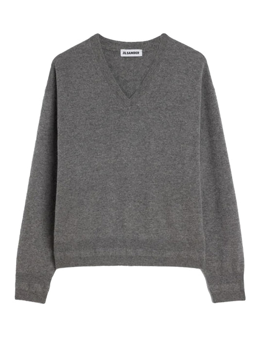 JIL SANDER-Cashmere V-neck sweater-