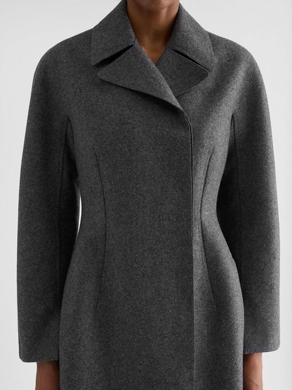 Melange wool coat