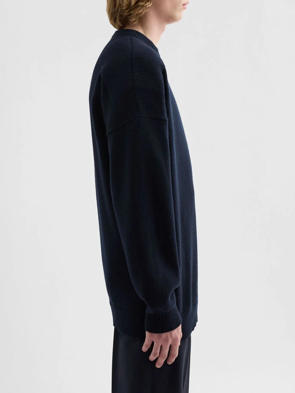 JIL SANDER-Crew neck sweater in wool blend-