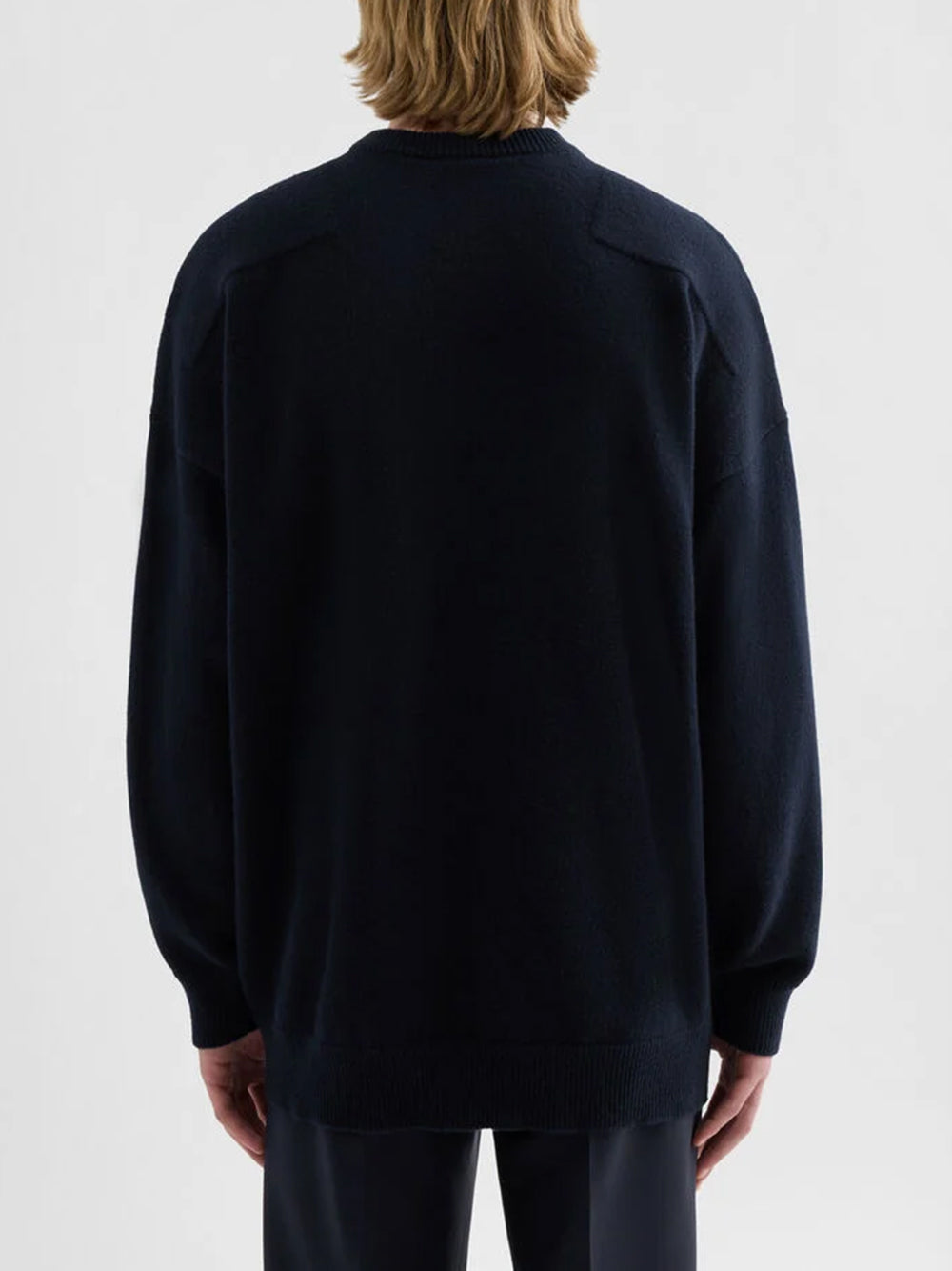JIL SANDER-Crew neck sweater in wool blend-