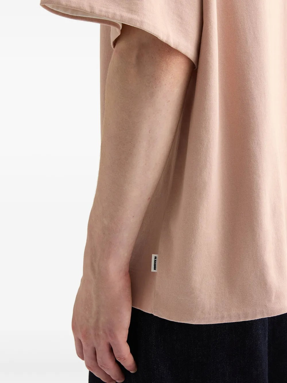 JIL SANDER-T-SHIRT CN SS DOUBLE LAYER-