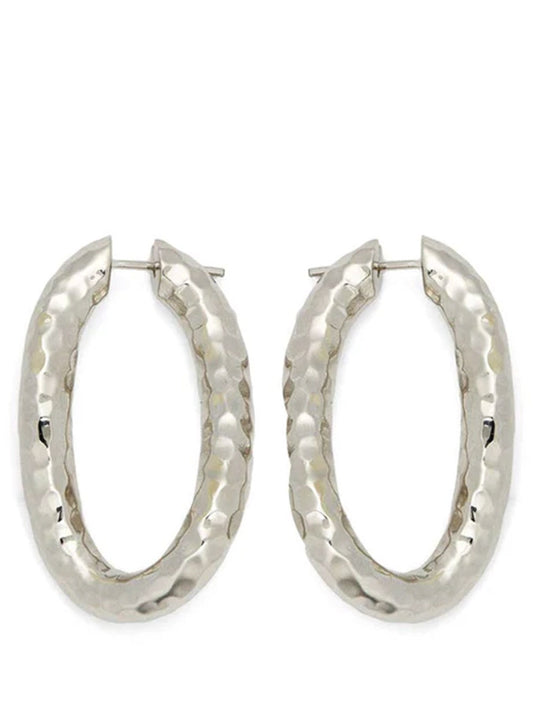 hammered hoop earrings