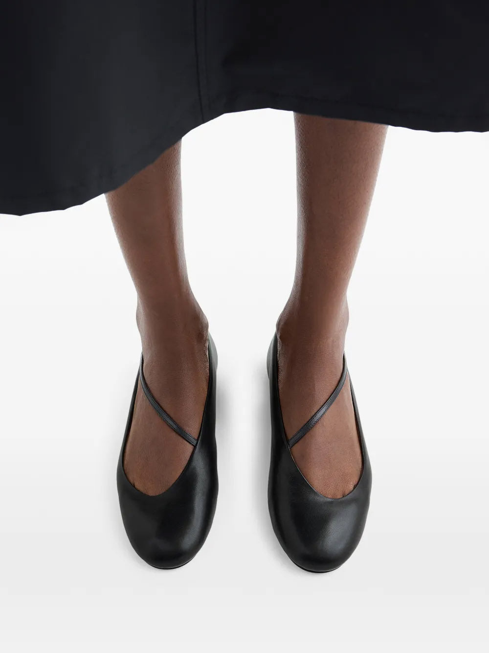 JIL SANDER-leather ballet flats-