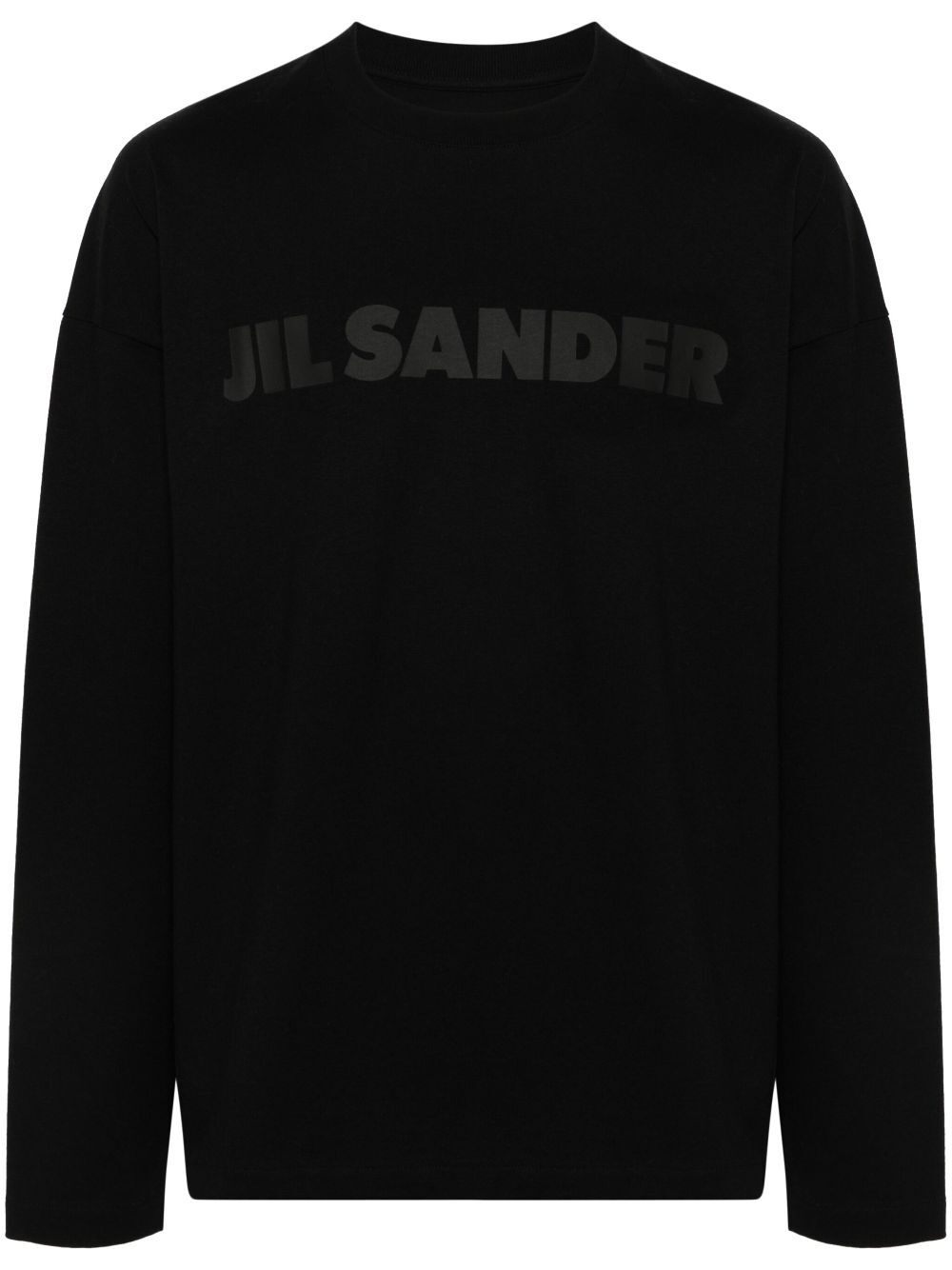 JIL SANDER-LOGO COTTON LONG SLEEVE T-SHIRT-