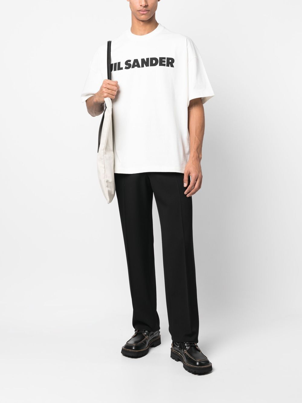 JIL SANDER-LOGO COTTON T-SHIRT-