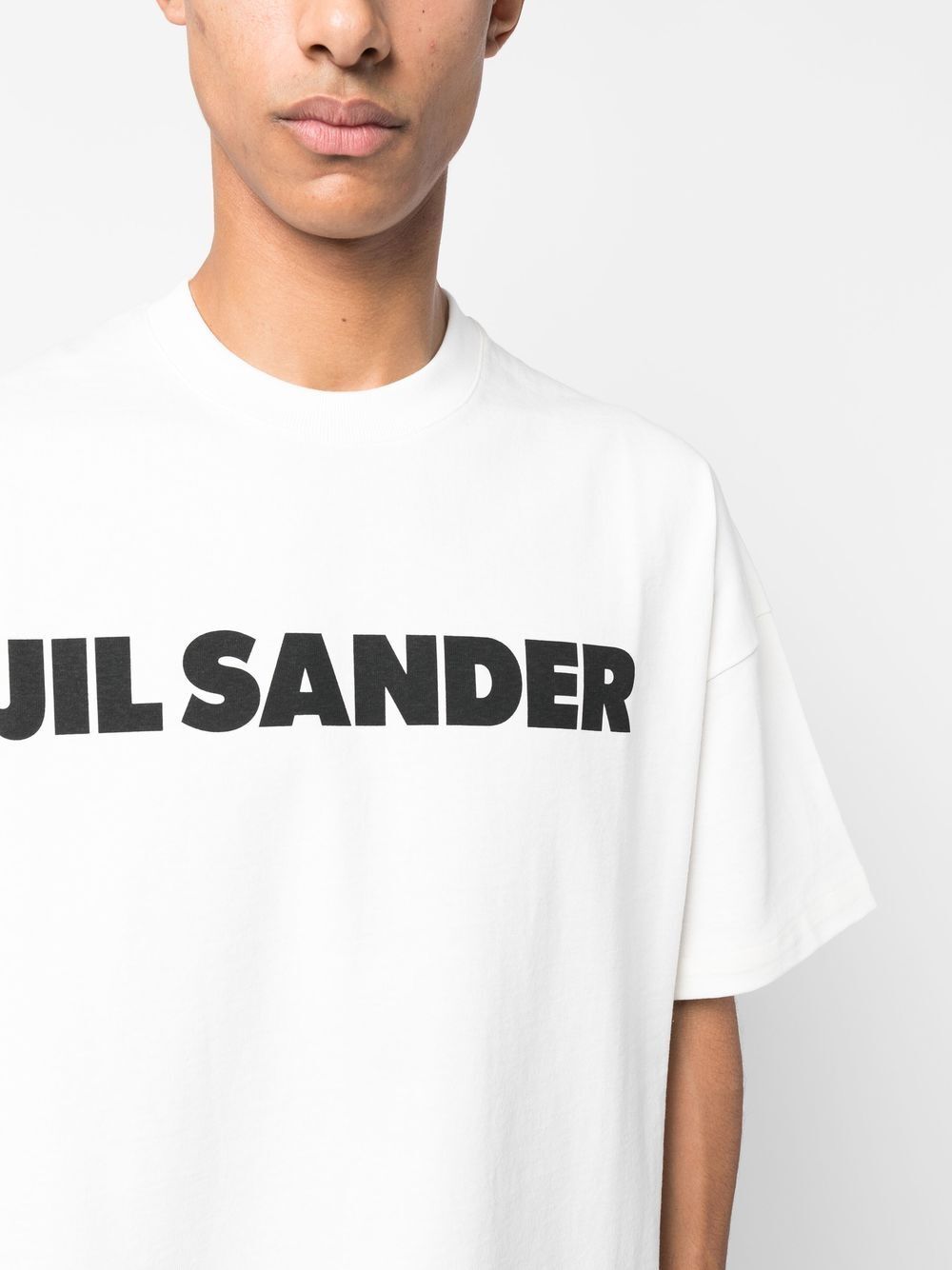 JIL SANDER-LOGO COTTON T-SHIRT-