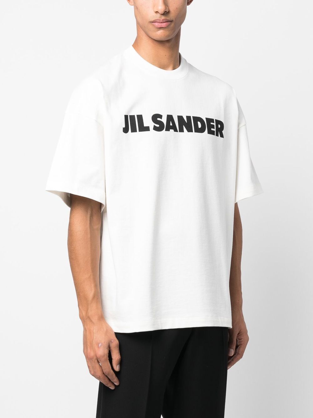 JIL SANDER-LOGO COTTON T-SHIRT-