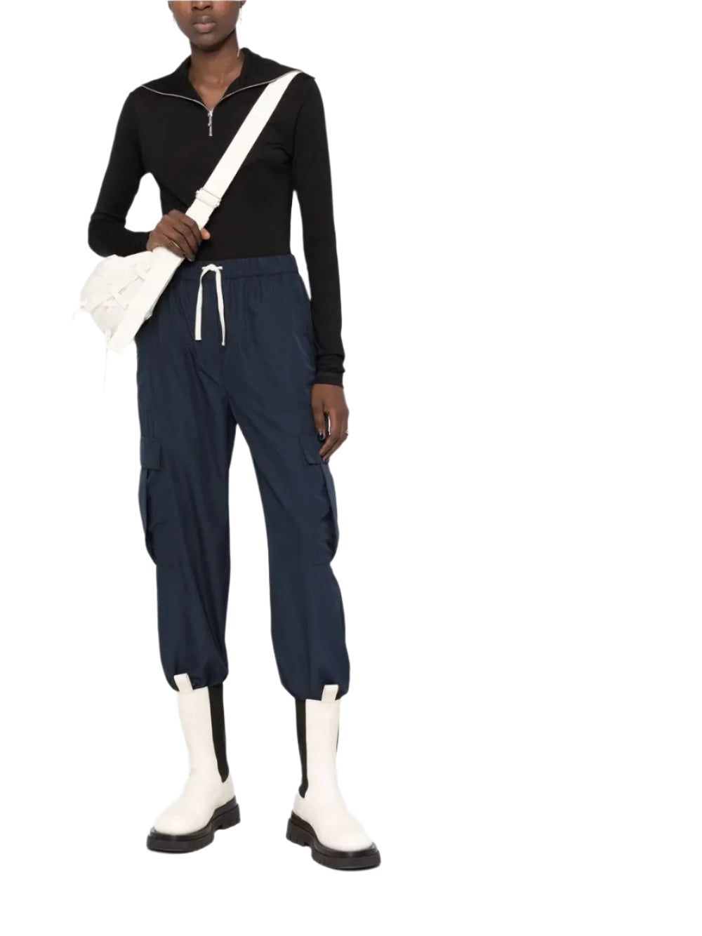 JIL SANDER-T-SHIRT 021 TN LS W/ZIP-