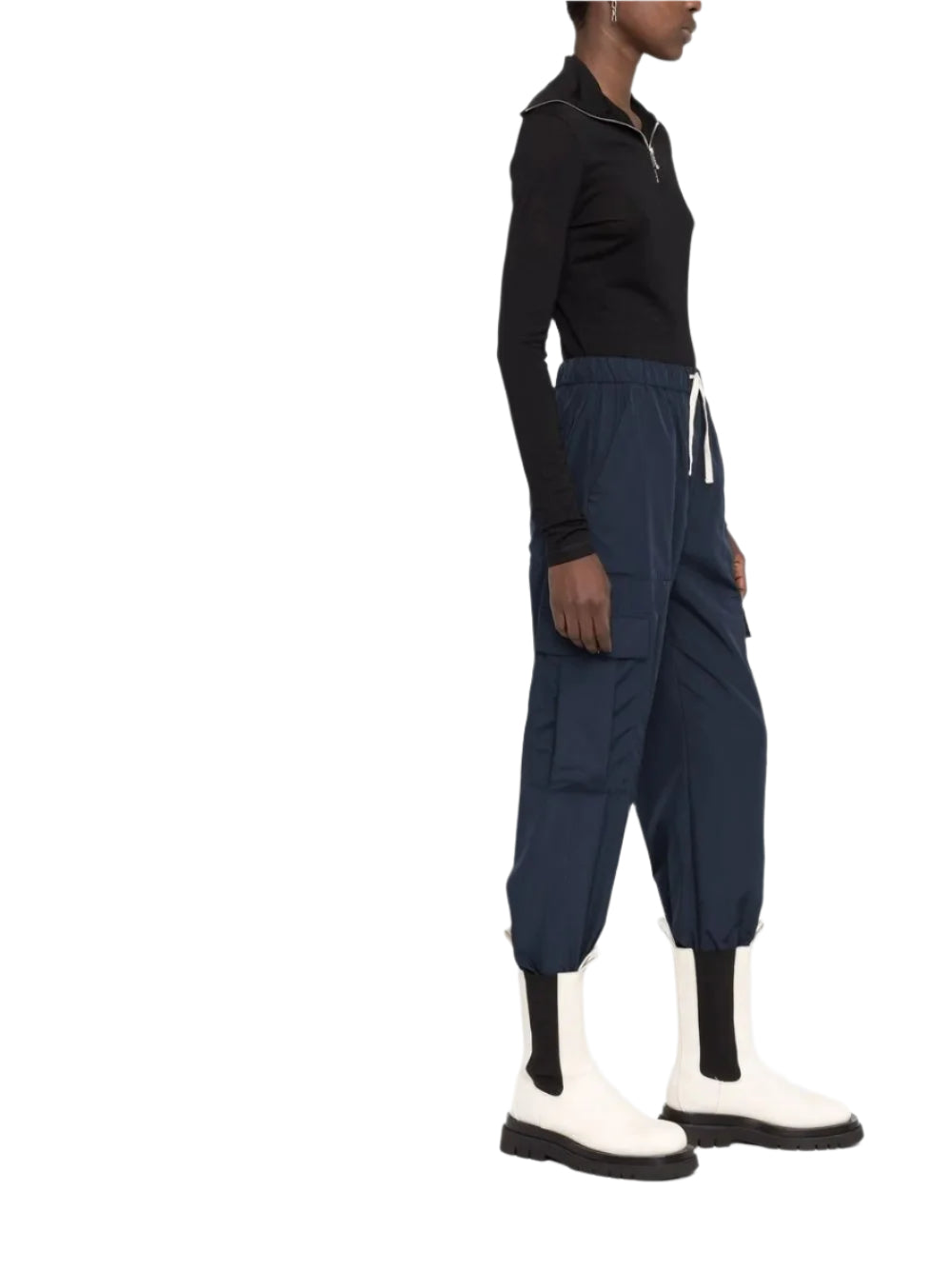 JIL SANDER-T-SHIRT 021 TN LS W/ZIP-