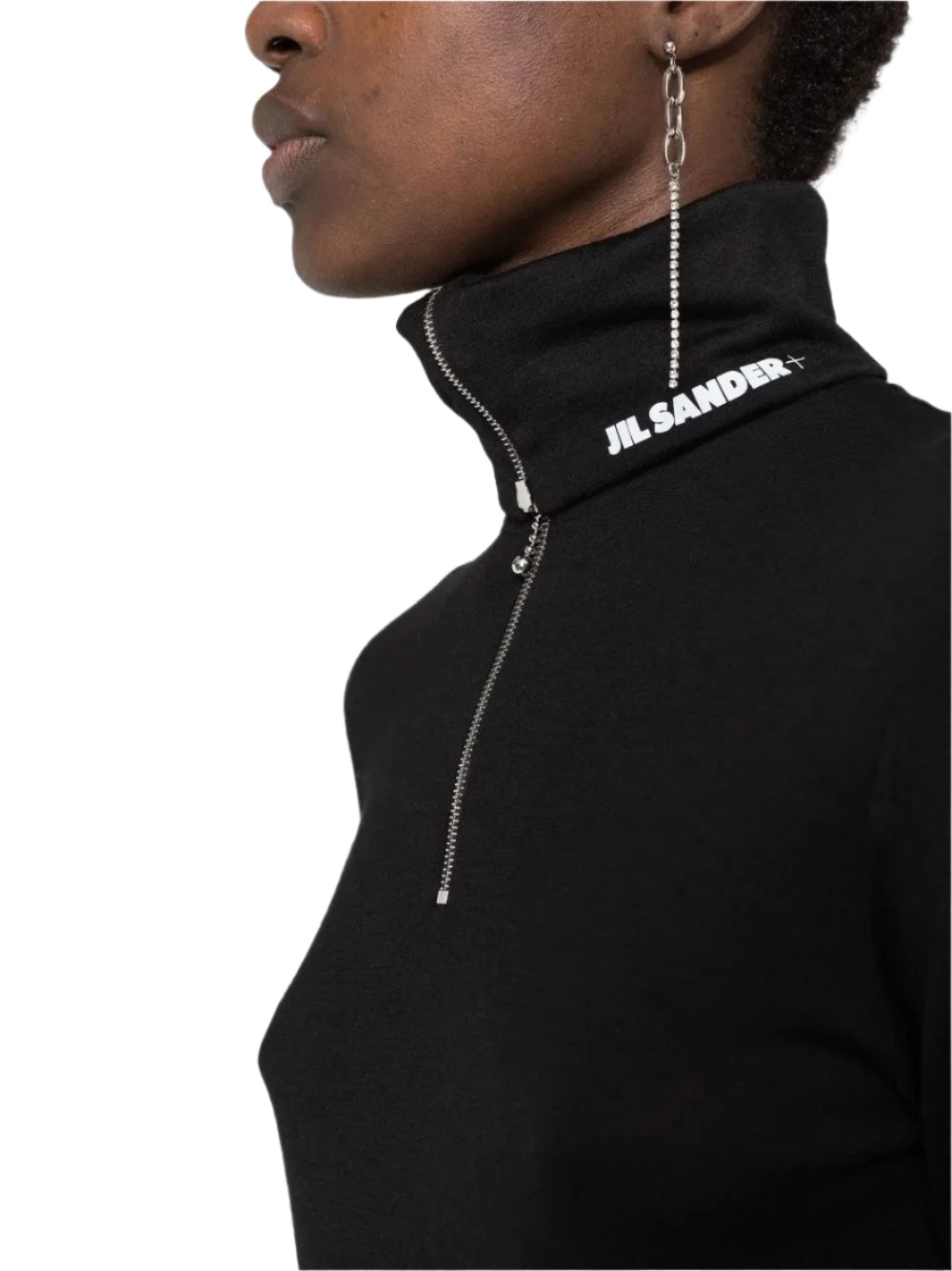 JIL SANDER-T-SHIRT 021 TN LS W/ZIP-