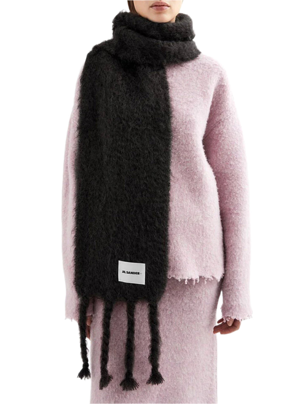 JIL SANDER-PLAIN SCARF + LABEL "JILSANDER+"-