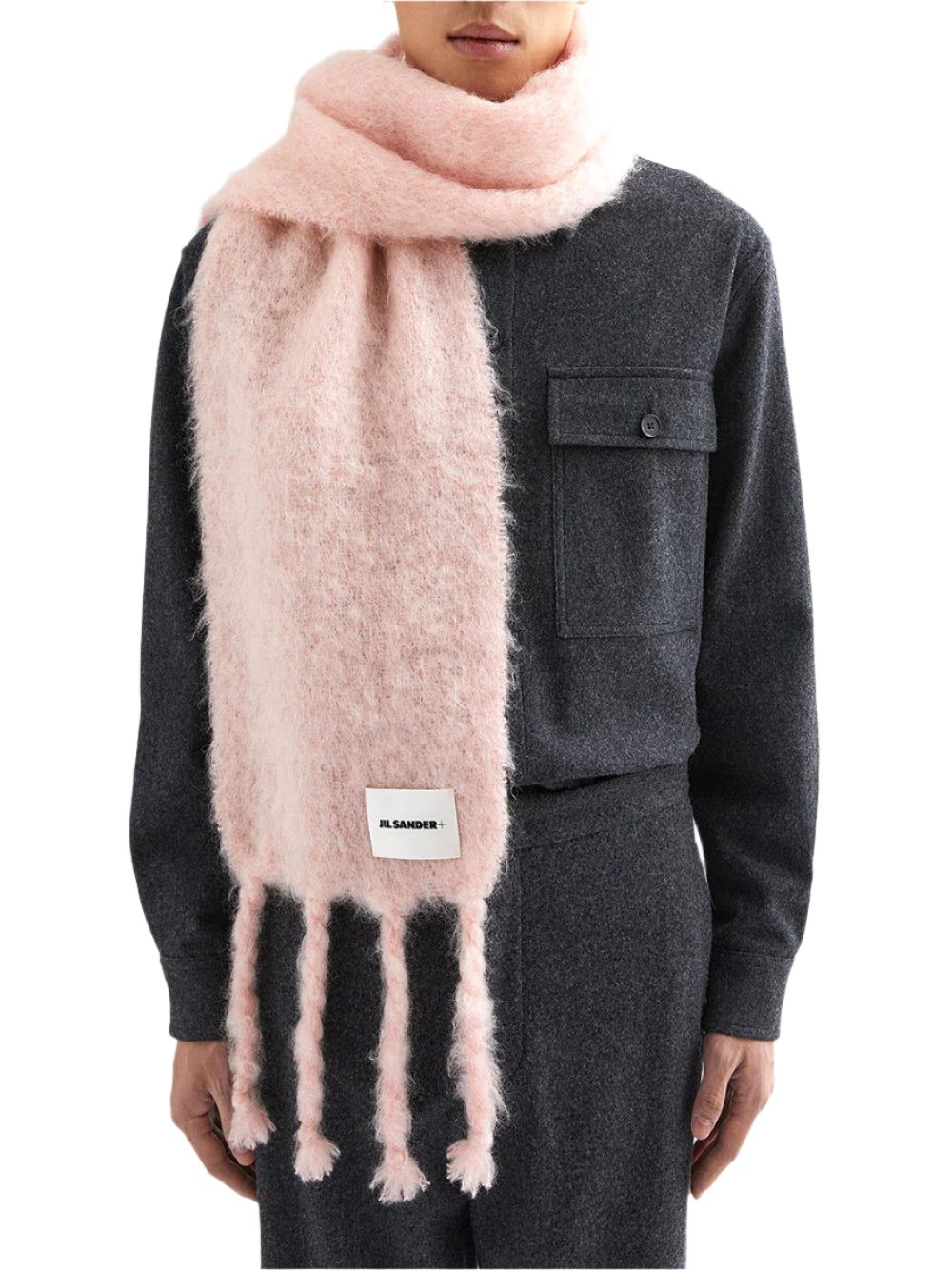 JIL SANDER-PLAIN SCARF + LABEL "JILSANDER+"-