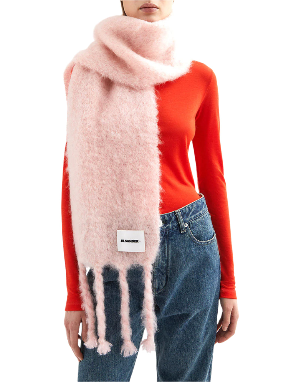 JIL SANDER-mohair-blend scarf-J40TE0132J40041 660 – Dope