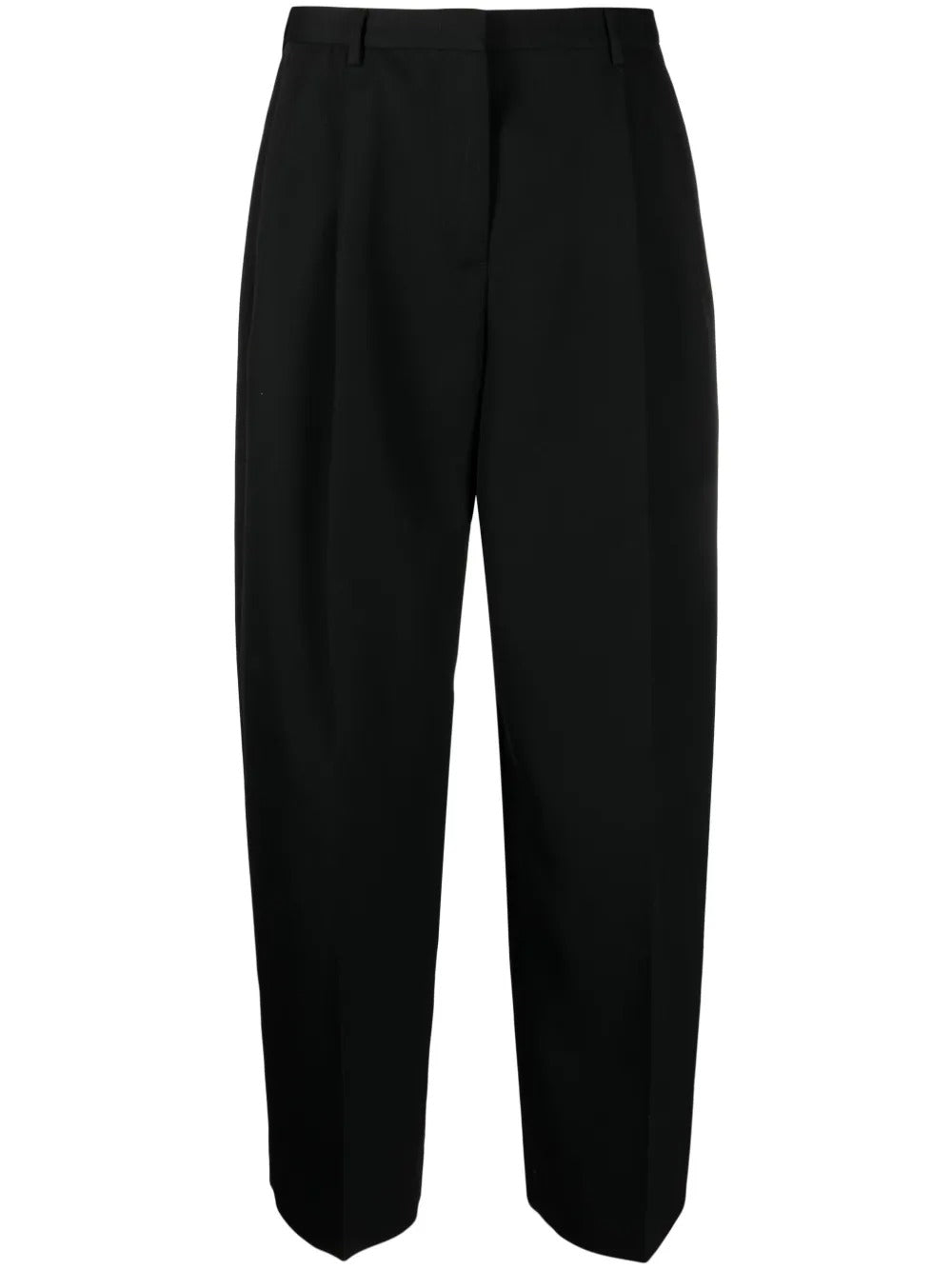JIL SANDER-pleated cotton-wool tailored trousers-