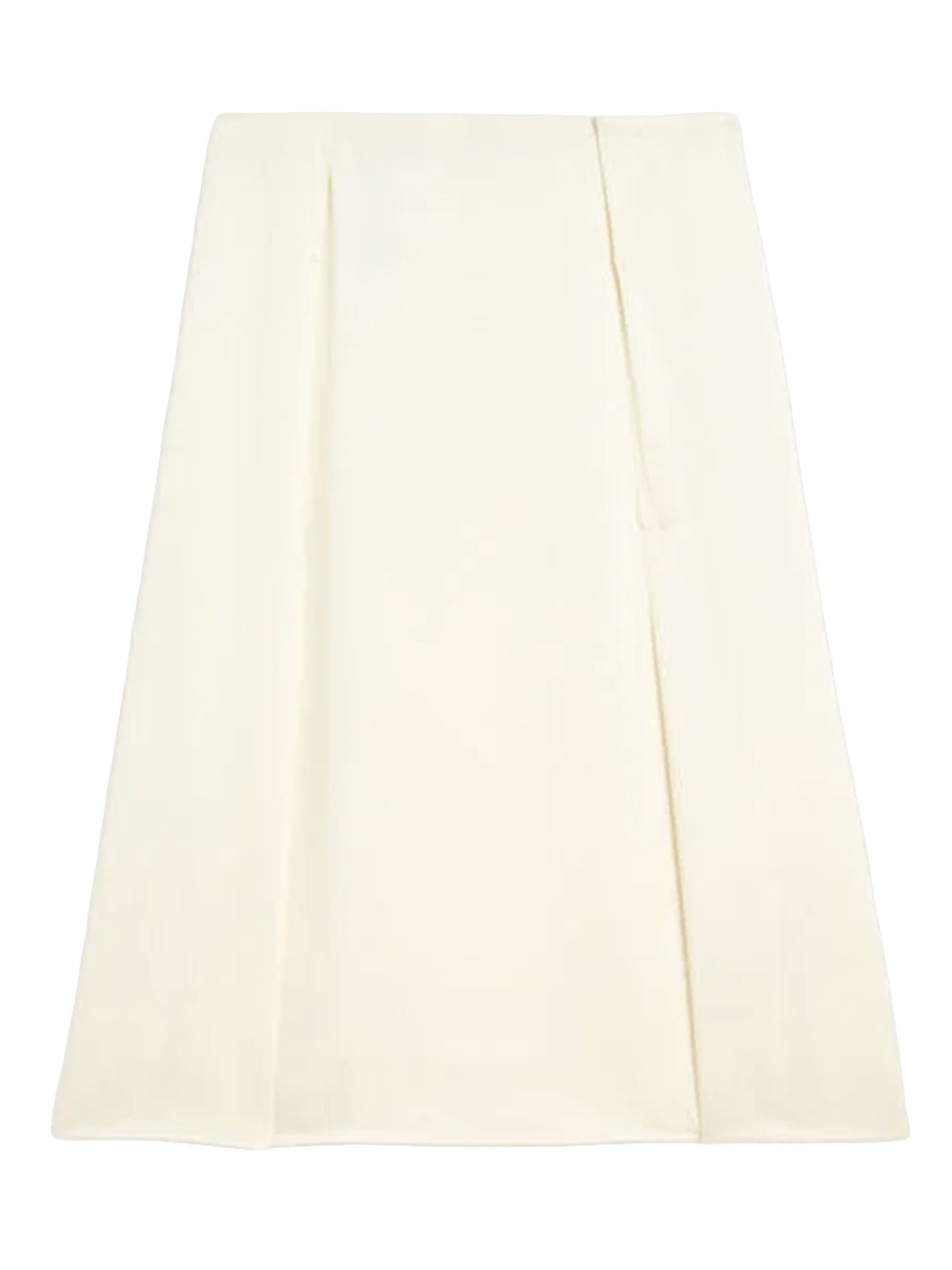 JIL SANDER-Pleated skirt in satin backing-