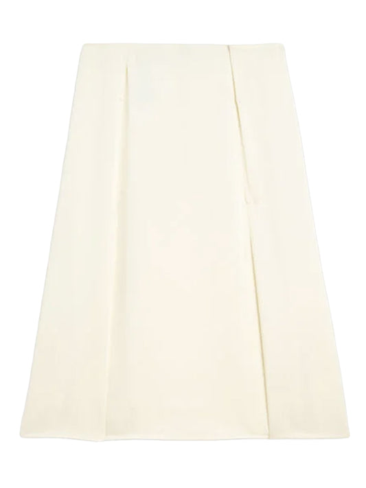 JIL SANDER-Pleated skirt in satin backing-
