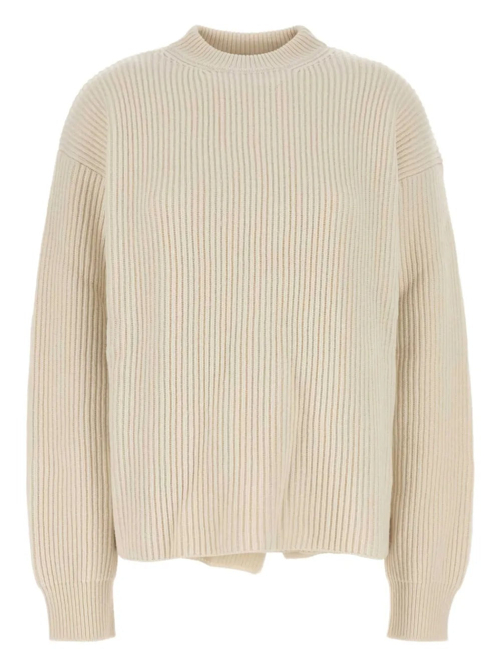 JIL SANDER-ribbed wool sweater-