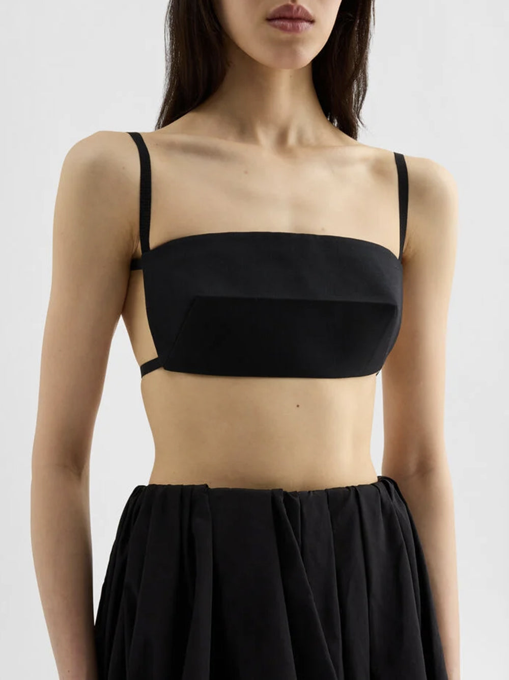 JIL SANDER-Silk faille top-