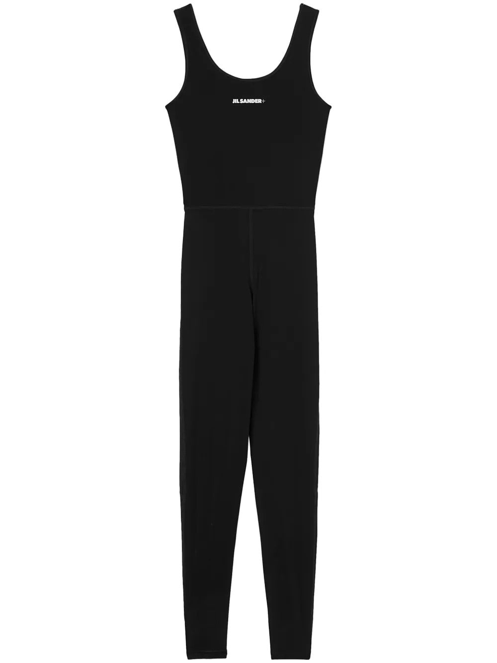 JIL SANDER-Sleeveless jumpsuit with print-