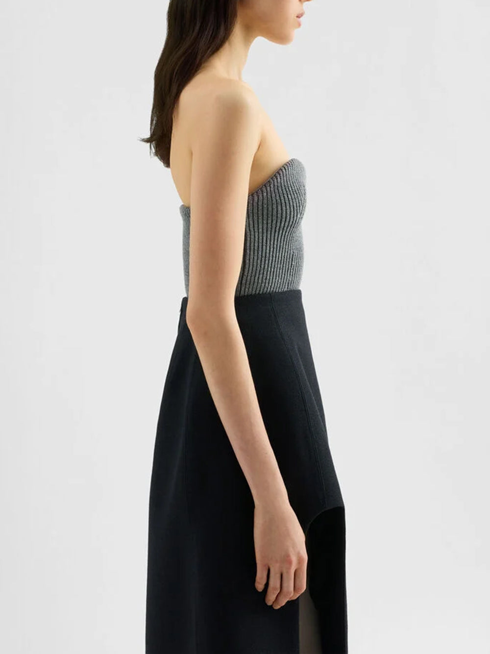 JIL SANDER-STRAPLESS KNITTED TOP-
