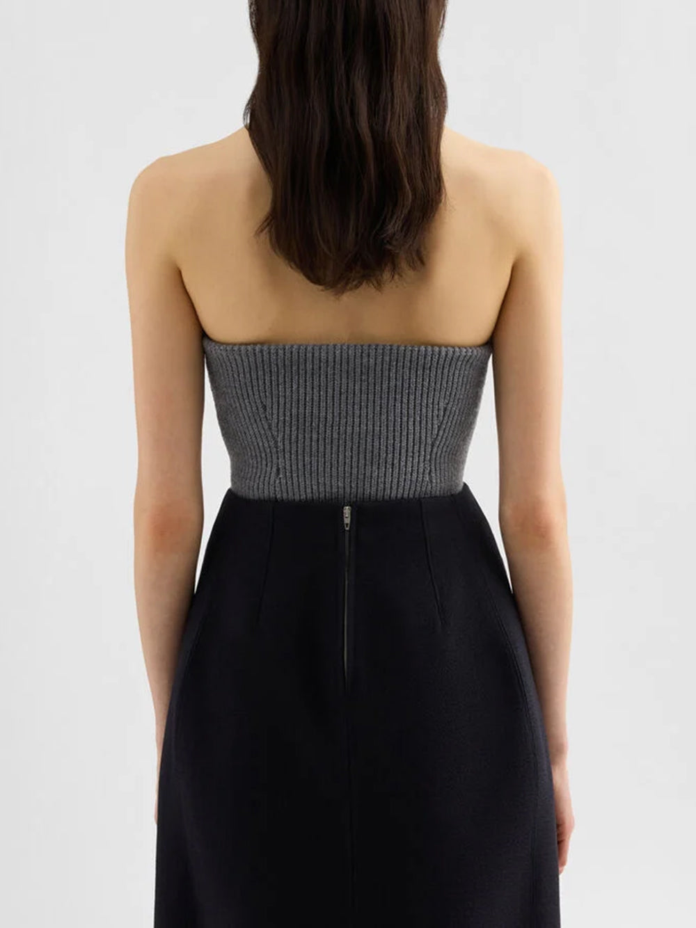JIL SANDER-STRAPLESS KNITTED TOP-