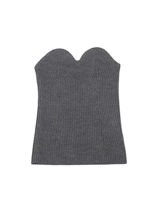 JIL SANDER-STRAPLESS KNITTED TOP-