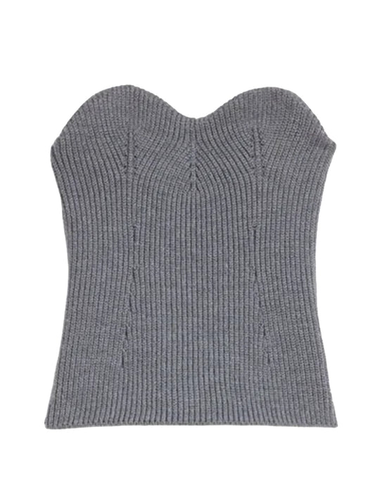 JIL SANDER-STRAPLESS KNITTED TOP-