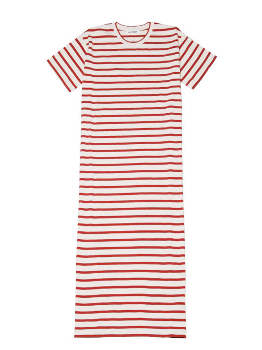 JIL SANDER-striped maxi dress-
