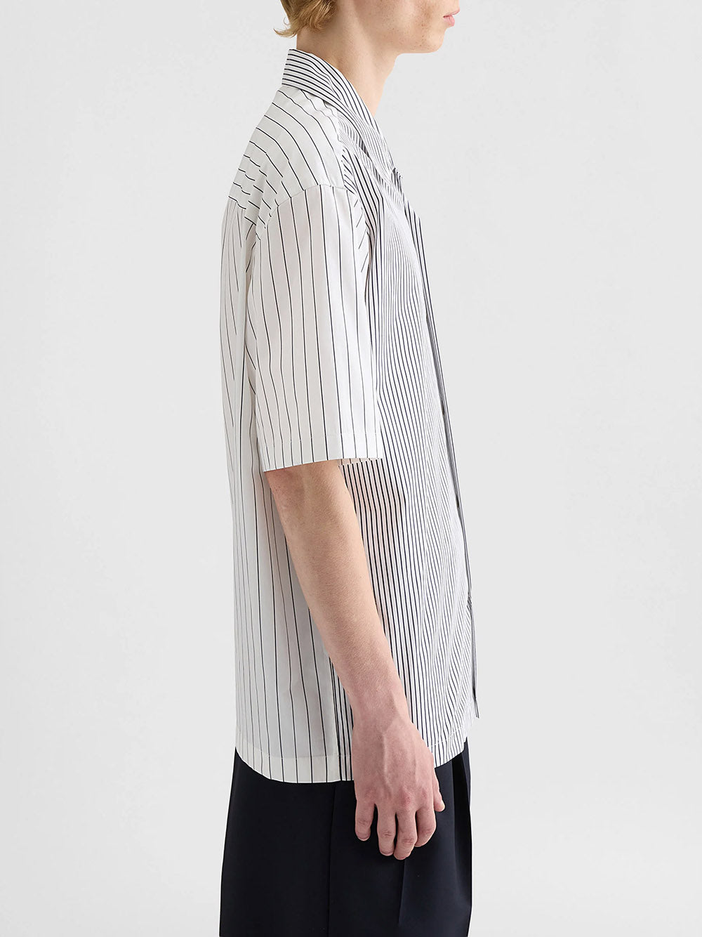 JIL SANDER-striped short-sleeve shirt-