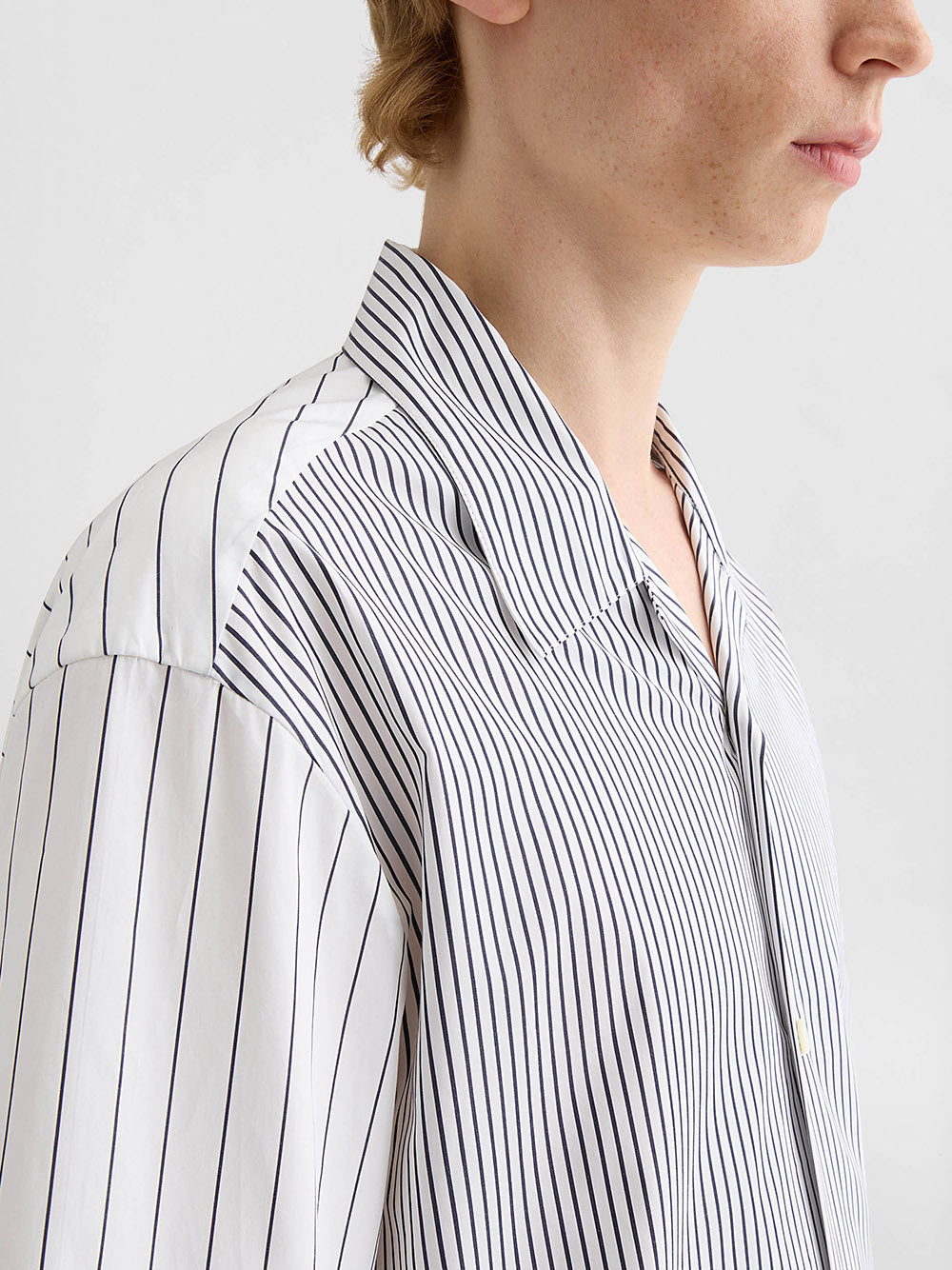 JIL SANDER-striped short-sleeve shirt-