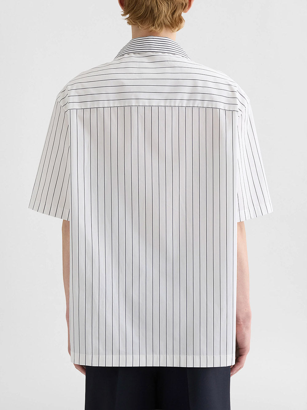 JIL SANDER-striped short-sleeve shirt-