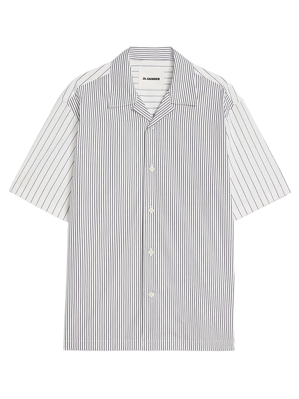 JIL SANDER-striped short-sleeve shirt-