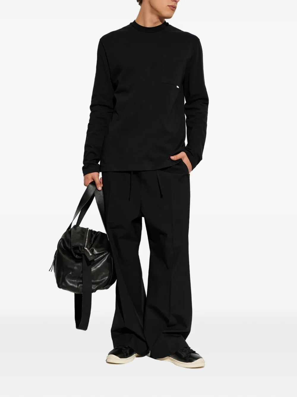 JIL SANDER-T-SHIRT LS W/POCKET-