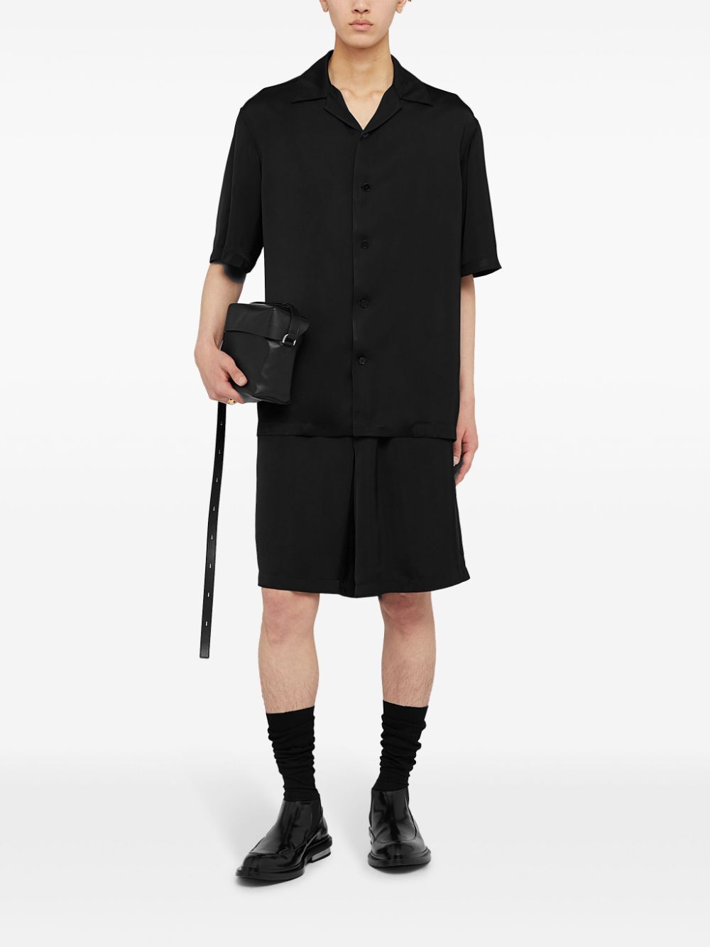 JIL SANDER-VISCOSE SHORT SLEEVE SHIRT-