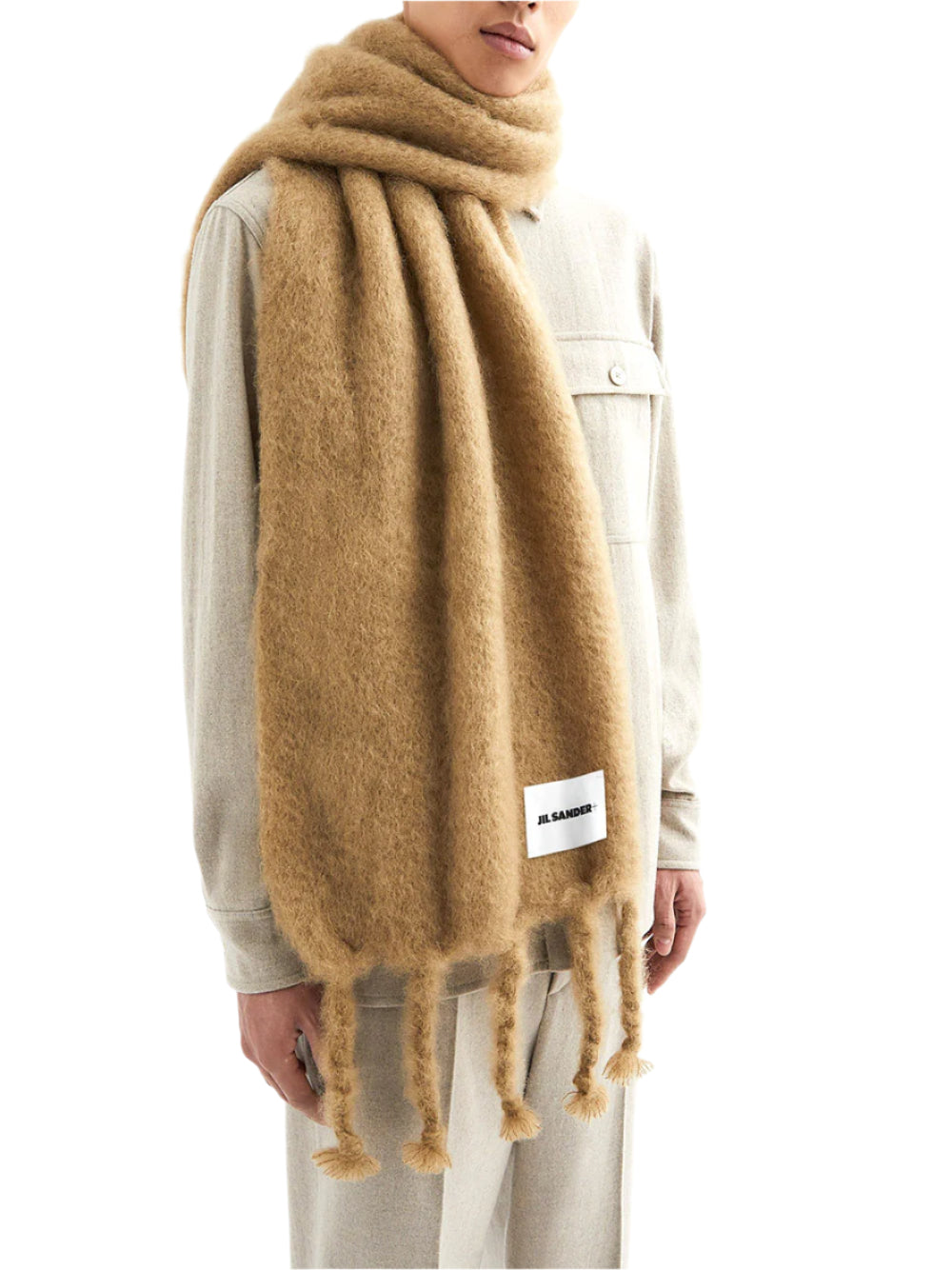 JIL SANDER-Wool blend scarf-J47TE0113J40041 264 – Dope