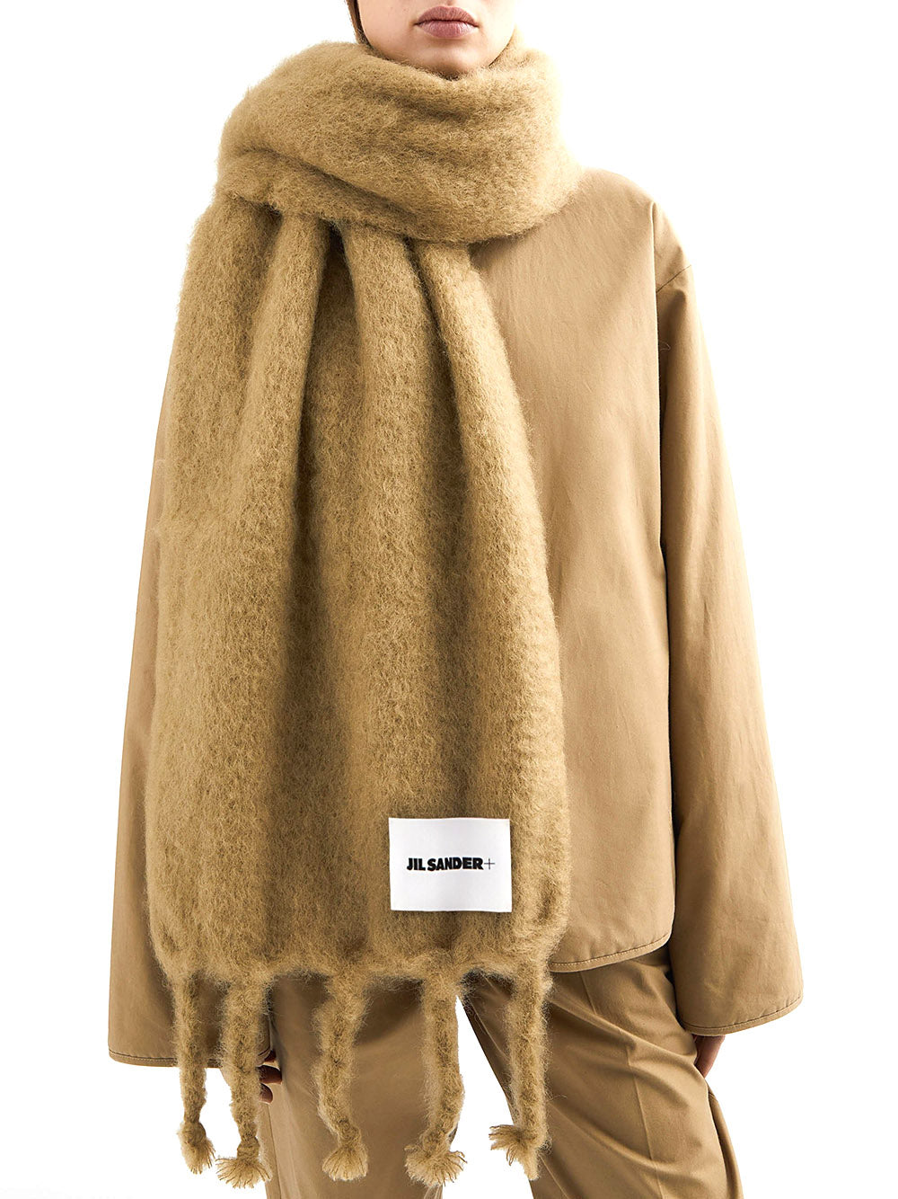 JIL SANDER-Wool blend scarf-J47TE0113J40041 264 – Dope